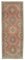Beige Oriental Decorative Hand Knotted Vintage Runner Rug, Image 1