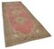Beige Anatolian  Low Pile Hand Knotted Vintage Runner Rug 2