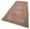 Beige Anatolian  Low Pile Hand Knotted Vintage Runner Rug 3