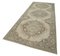 Alfombra de pasillo vintage anatolia beige anudada a mano, Imagen 3