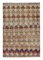 Tappeto vintage multicolore in lana fatta a mano, Turchia, Immagine 1