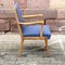 Blauer Vintage Skandinavischer Sessel 3