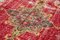 Anatolian Red Hand Knotted Wool Vintage Rug 5