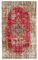 Anatolian Red Hand Knotted Wool Vintage Rug 1