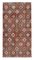 Anatolian Red Hand Knotted Wool Vintage Rug 1