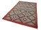 Türkischer Roter Handgeknüpfter Vintage Teppich aus Wolle 3
