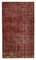 Orientalischer Roter Handgeknüpfter Vintage Teppich aus Wolle 1
