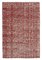 Anatolian Red Hand Knotted Wool Vintage Rug 1
