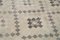 Tappeto vintage in lana intrecciata a mano beige, Turchia, Immagine 5