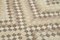 Alfombra anatolia beige vintage de lana tejida a mano, Imagen 5