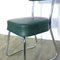 Industrial Steel Tube Chairs with Green Covers, 1950s, Set of 2 9