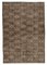 Orientalischer Brauner Handgeknüpfter Vintage Teppich aus Wolle 1