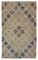 Anatolischer Handgeknüpfter Beiger Vintage Teppich aus Wolle 1