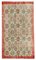Türkischer Handgeknüpfter Beiger Vintage Teppich aus Wolle 1