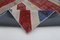 Handgeknüpfter türkischer Vintage Flaggen-Teppich aus Wolle 5