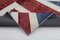 Tappeto da bandiere vintage in lana fatta a mano, Turchia, Immagine 5