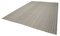 Tapis Kilim Plat Fait Main Gris en Laine 3