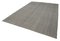 Grauer handgewebter Flatwave Kilim Teppich aus Wolle 3
