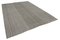 Grauer handgewebter Flatwave Kilim Teppich aus Wolle 2