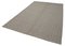 Grauer handgewebter Flatwave Kilim Teppich aus Wolle 3