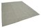 Grauer handgewebter Flatwave Kilim Teppich aus Wolle 2