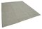 Tapis Kilim Plat Fait Main Gris en Laine 2