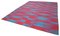 Roter Handgewebter Schwedischer Flachwave Kilim Teppich aus Wolle 3