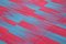 Roter Handgewebter Schwedischer Flachwave Kilim Teppich aus Wolle 5