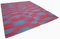 Roter Handgewebter Schwedischer Flachwave Kilim Teppich aus Wolle 2