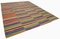 Tapis Kilim Sculpté à la Main Multicolore et Laine Orientale 2