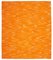 Orange Anatolian Handmade Wool Flatwave Kilim Carpet, Image 1