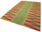 Tapis Kilim Multicolore Fait Main Laine Tissée Main, Turquie 3