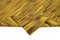 Gelber orientalischer handgewebter Flatwave Kilim Teppich aus Wolle 6
