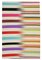 Mehrfarbiger türkischer Handgeknüpfter Flatwave Kilim Teppich aus Wolle 1