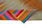 Mehrfarbiger Handgeknüpfter Flatwave Kelim Teppich aus Wolle 6