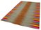 Mehrfarbiger Handgeknüpfter Flatwave Kelim Teppich aus Wolle 3