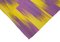 Violetter türkischer Flatwave Kilim Teppich aus handgewebter Wolle 4