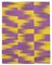 Violetter türkischer Flatwave Kilim Teppich aus handgewebter Wolle 1