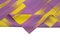 Violetter türkischer Flatwave Kilim Teppich aus handgewebter Wolle 6