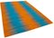 Oranger Handgeknüpfter Flatwave Kelim Teppich aus Wolle 2