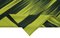 Flachgewebter grüner anatolischer Kelim Teppich aus handgewebter Wolle 6