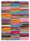 Multicolor Anatolian Hand Knotted Wool Flatwave Kilim Carpet, Image 1