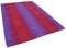 Lila Oriental Handgeknüpfter Flatwave Kilim Teppich aus Wolle 2