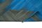 Blauer Anatolischer Handgeknüpfter Flatwave Kilim Teppich aus Wolle 6