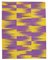 Purple Turkish Hand Knotted Wool Flatwave Kilim Carpet 1