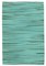 Turquoise Turkish Hand Knotted Wool Flatwave Kilim Carpet, Image 1