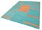 Türkisfarbener Anatolischer Flatwave Kilim Teppich aus handgewebter Wolle 3