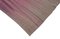 Brauner Anatolischer Handgewebter Flatwave Kilim Teppich aus Wolle 4