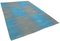 Blauer Anatolischer Handgeknüpfter Flatwave Kilim Teppich aus Wolle 2