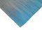 Blauer Anatolischer Handgeknüpfter Flatwave Kilim Teppich aus Wolle 4